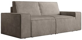 Kanapa 2-osobowa z sztruksowego weluru w kolorze taupe AMELIA