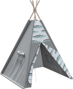 Tipi kolor zielony tkanina wzorzysta