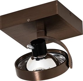 Designerski reflektor obrotowy i pochylany ciemny brąz - Go