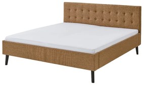 Brązowe tapicerowane łóżko dwuosobowe 180x200 cm Empire – Meise Möbel