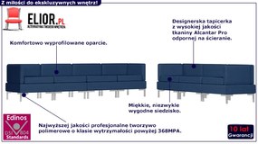 Minimalistyczny 7-osobowy zestaw wypoczynkowy Marsala 3X - Niebieski