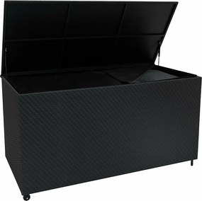 Skrzynia rattanowa 700L - czarna