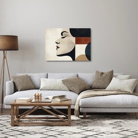 Obraz na szkle - Kobieta z profilu (70x50 cm)