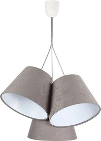Szaro-biała lampa wisząca dzwonki G9-T12