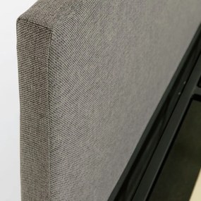 Szare tapicerowane łóżko dwuosobowe ze schowkiem i stelażem 180x200 cm Nahiri – Kave Home