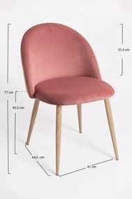 Zestaw 4 Krzese Vint Aksamitne