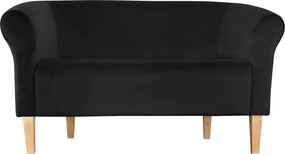 Sofa Milo tkanina Welur wygodna sofa tapicerowana do salonu i poczekalni : Kolor nogi - Drewno, Kolor tkaniny - VELVET - MG19, Typ tkaniny - Velvet, Wysokość nogi - 20 cm