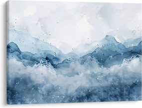 Obraz - Chmury i fale, akwarela (70x50 cm)