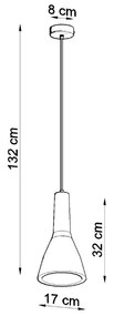 Lampa wisząca EMPOLI betonowa SOLLUX  LIGHTING