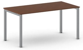 Stół konferencyjny do biura PRIMO SQUARE, 160x80 cm, szaro-srebrna podstawa, czereśnia