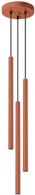 Industialna czerwona lampa wisząca - 4X M087 R7-E38