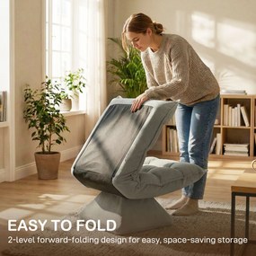 HOMCOM Fotel do czytania i relaksu, obrotowy, w wyglądzie aksamitu, 62 cm x 70 cm x 95 cm, Jasnoszary