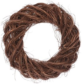 Wianek z wikliny, brązowy, średnica 30 cm, śred. 30 cm