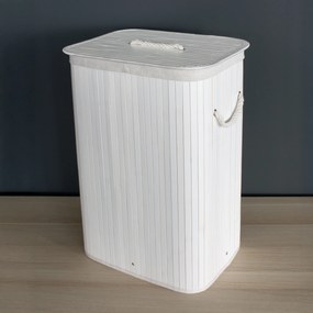 Bambusowy kosz na pranie ZORA, 72 l