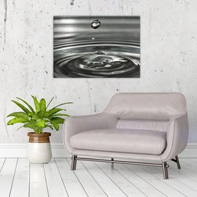 Obraz na szkle kropli wody (70x50 cm)