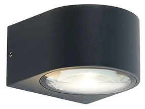 Zewnetrzna Nowoczesna lampa ścienna zewnętrzna czarna z diodami LED, 2-punktowa, IP54 - Carla Nowoczesny Oswietlenie zewnetrzne