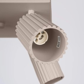 Plafon czteropunktowy KARBON 4 taupe kwadratowy SOLLUX  LIGHTING