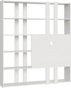 Regał otwarty Kato H z panelem TV Frassino biała