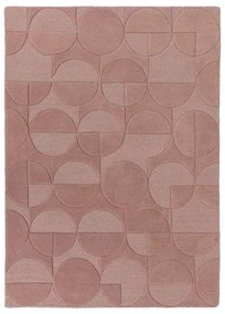 Różowy wełniany dywan Flair Rugs Gigi, 160x230 cm