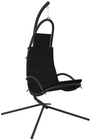 Czarny nowoczesny fotel wiszący do ogrodu F1-D63