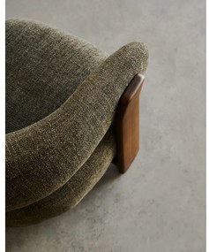 Zielony fotel z tkaniny szenilowej Granite – Kave Home