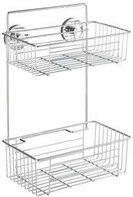 Półka łazienkowa BARI pod prysznic, Vacuum-Loc - 2 poziomy, WENKO