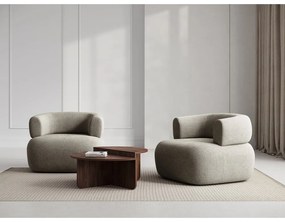 Jasnoszary fotel z materiału bouclé Jenny – Micadoni Home