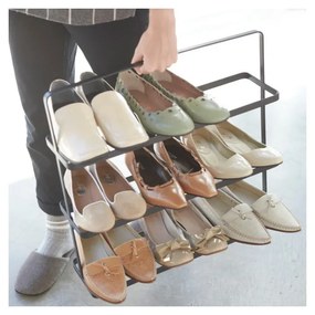 Czarny metalowy regał na buty Tower Shoe Rack – YAMAZAKI