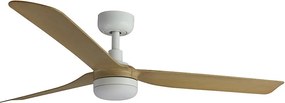 Wentylator LED PUNT M biały/jasne drewno DC