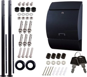 STILISTA Skrzynka na listy ze stojakiem, stal, 33 x 17 cm