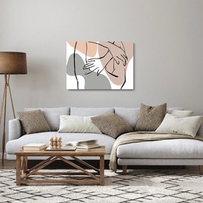 Obraz na szkle - Kobieta linia sztuki ciała N⁰2 (70x50 cm)