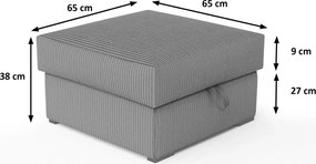 Pufa SMART COSARO z miejscem do przechowywania 65x65 cm, miętowa