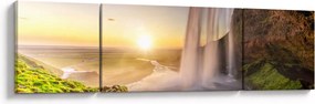 Obraz - Seljalandsfoss od tyłu jaskini (170x50 cm)