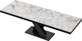Rozkładany stół z marmurowym blatem w połysku Xenon Lux