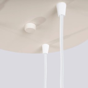 Lampa wisząca HALO 3P beżowa ryflowana SOLLUX  LIGHTING