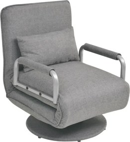 Jasnoszary fotel rozkładany L8-N59