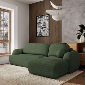 Masseno Narożnik MODENZA z funkcją spania i pojemnikiem na pościel Narozniki L, Rozkładana sofa - Zielony, NOW OR NEVER 37