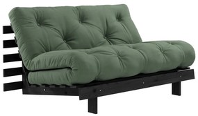 Zielona rozkładana sofa 140 cm Roots Black Night – Karup Design
