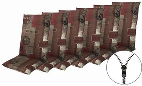 LIVING 2930 high - zestaw 6 szt. - poduszki na krzesła i fotele zapinane na zamek