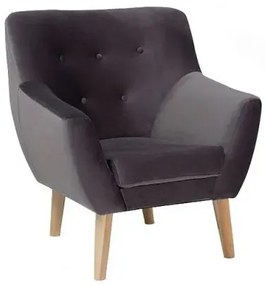 FOTEL NORDIC 1 VELVET KOLOR SZARY TAPICERKA BLUVEL 14 / BUK SIGNAL