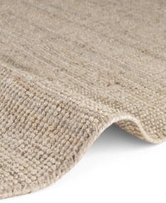Dywan naturalny jutowy ręcznie tkany Boucle kremowy 160 cm x 160 cm koło