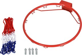 Wielofunkcyjny kosz do koszykówki HOMCOM na zewnątrz i wewnątrz z łatwą instalacją, Ø46 cm, Czerwony + Niebieski + Biały