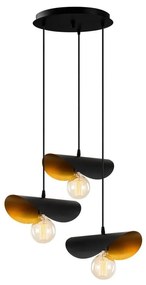 Lampa wisząca w czarno-złotym kolorze z metalowym kloszem ø 45 cm Sivani – Opviq lights