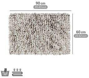 Szarobeżowy tekstylny dywanik łazienkowy 60x90 cm Lerici – Wenko