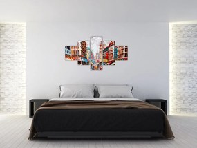 Obraz - Hong Kong, obraz olejny (125x70 cm)
