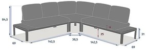 Zestaw aluminiowy NEW YORK dla 6 osób (biały)