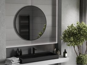 Mexen Loft lustro łazienkowe okragłe 90 cm, rama czarna - 9850-090-090-000-70