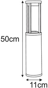 Czarna lampa ogrodowa LED wolnostojąca - S340 P9-E04