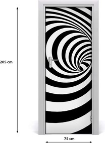 Naklejka samoprzylepna na drzwi Spirala w paski