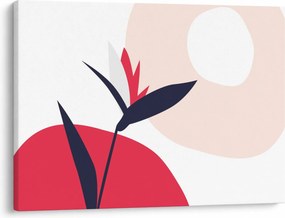 Obraz - Różowa abstrakcja kwiatowa N⁰1 (70x50 cm)
